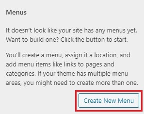 create new menu